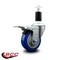 Service Caster 3.5'' Blue Poly Swivel 1-3/8'' Expanding Stem Caster Total Lock Brake SCC-EXTTL20S3514-PPUB-BLUE-138 - alternate 3